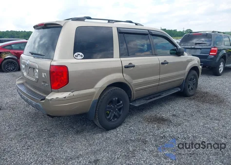 2005 Honda Pilot Ex-L из США, поврежденный, VIN 5FNYF18675B014213